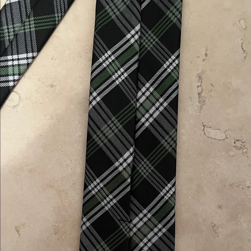 Elegant Kids' Ties in Black Plaid and Blue Paisley